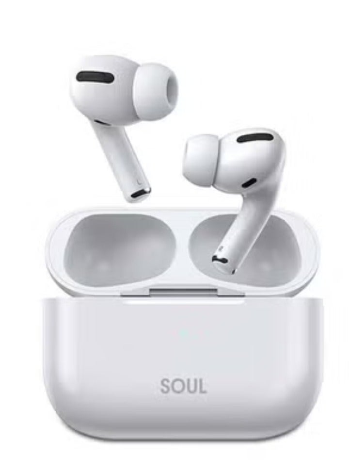 Soul 🎧 8PRO Wireless Earbuds Bluetooth 5.0 In-Ear Headphones – Mono & Twin Modes, Crystal Clear Calls, 5-Hour Playtime, Extra Ear Tips – Noise-Reducing Stereo Earphones for iPhone, Samsung, Android – Compact & Comfortable White Earbuds for Daily Use - Image 1