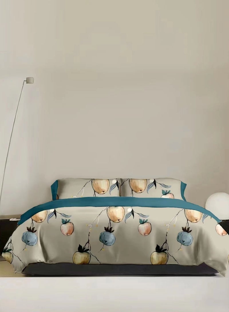 Refined Sulfur Cotton Ping An Grey Blue 200 * 230cm Bed Set of Four Pieces  - Image 1