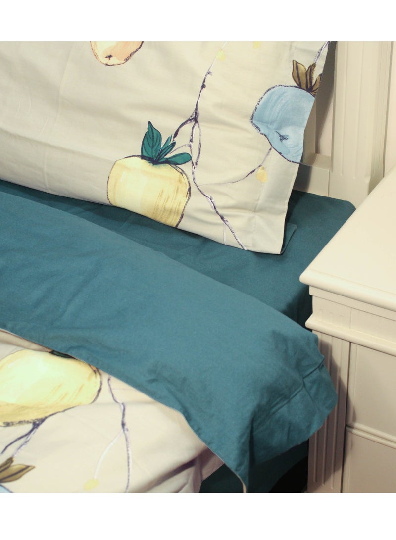 Refined Sulfur Cotton Ping An Grey Blue 200 * 230cm Bed Set of Four Pieces  - Image 2
