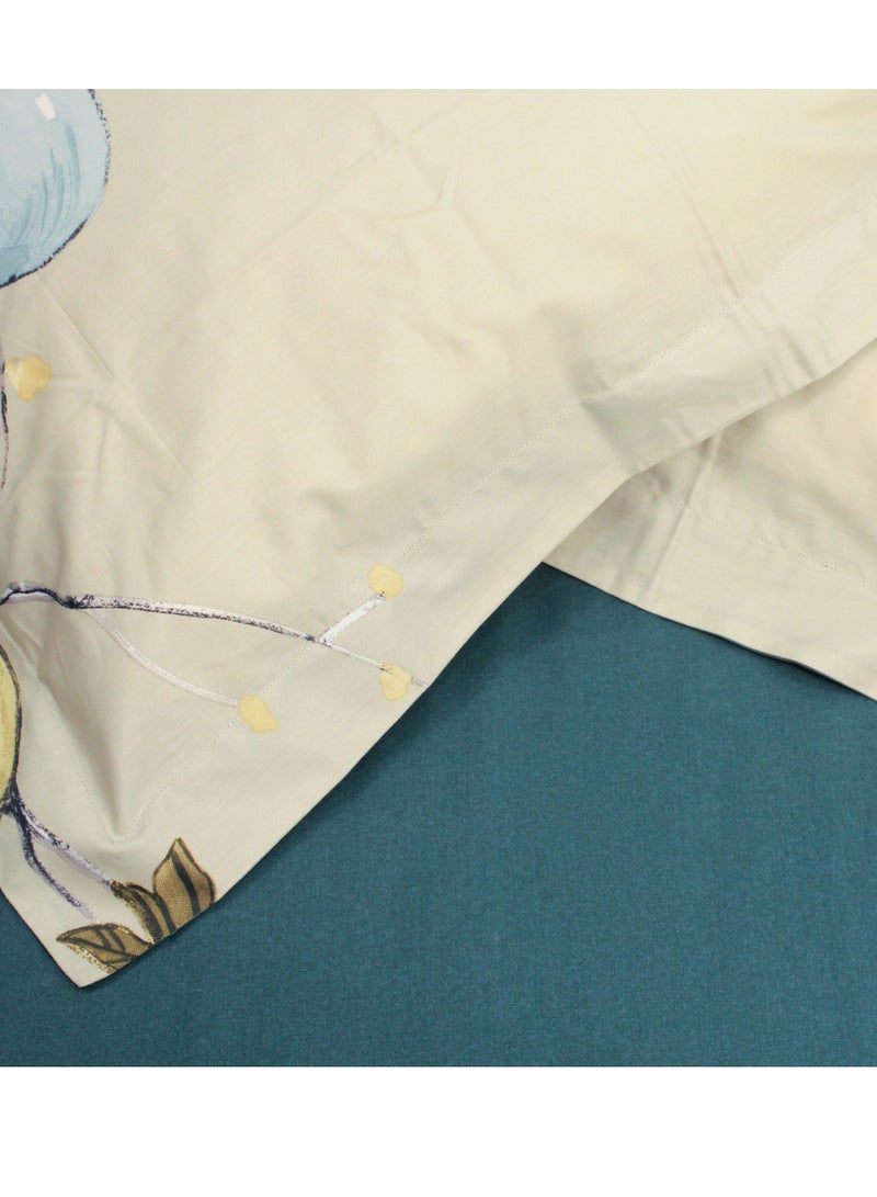 Refined Sulfur Cotton Ping An Grey Blue 200 * 230cm Bed Set of Four Pieces  - Image 3