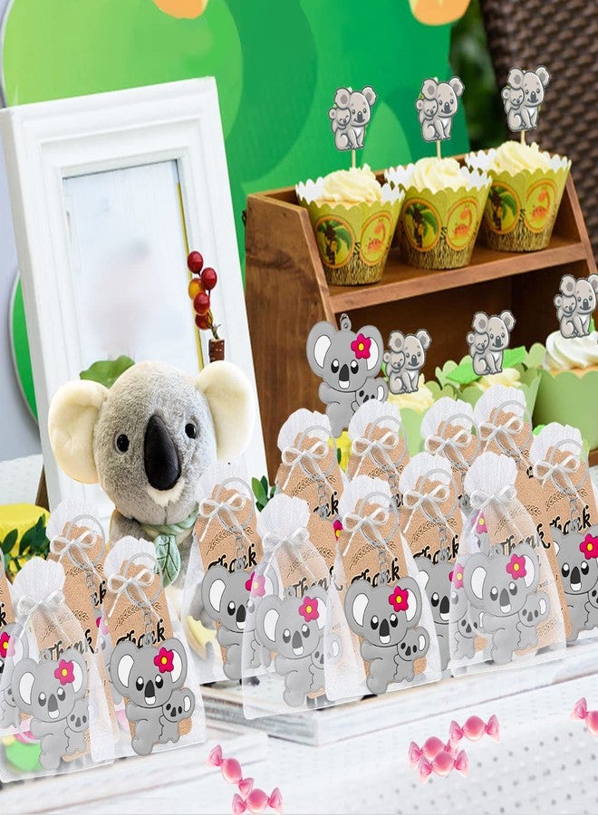 CiciBear 60 Pack Party Decorations for Guests, 20 Koala Keychains, 20 Tags and 20 Gift Bags for Koala Themed Party, Animal Lover, Kids Birthday, Baby Shower - Image 3