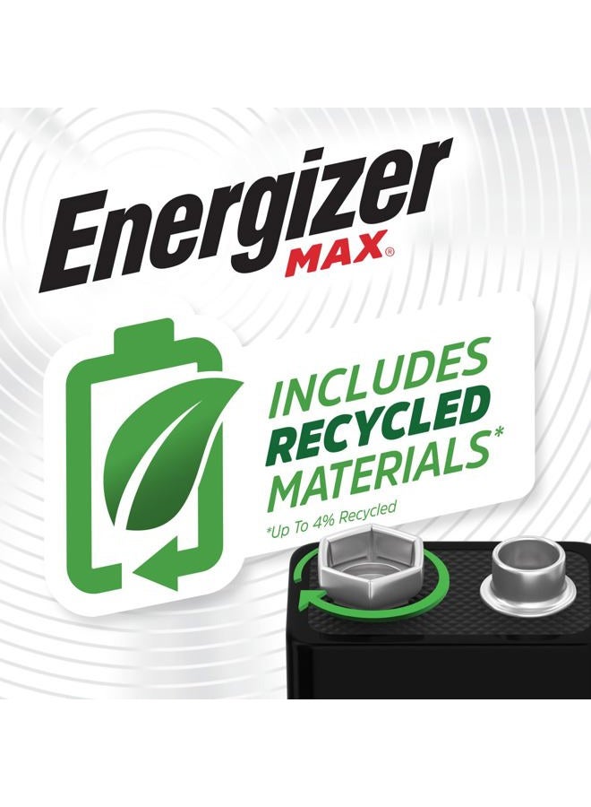 Energizer بطاريات MAX 9V (عبوة 2)، بطاريات قلوية 9 فولت - قد يختلف التعبئة - Image 5
