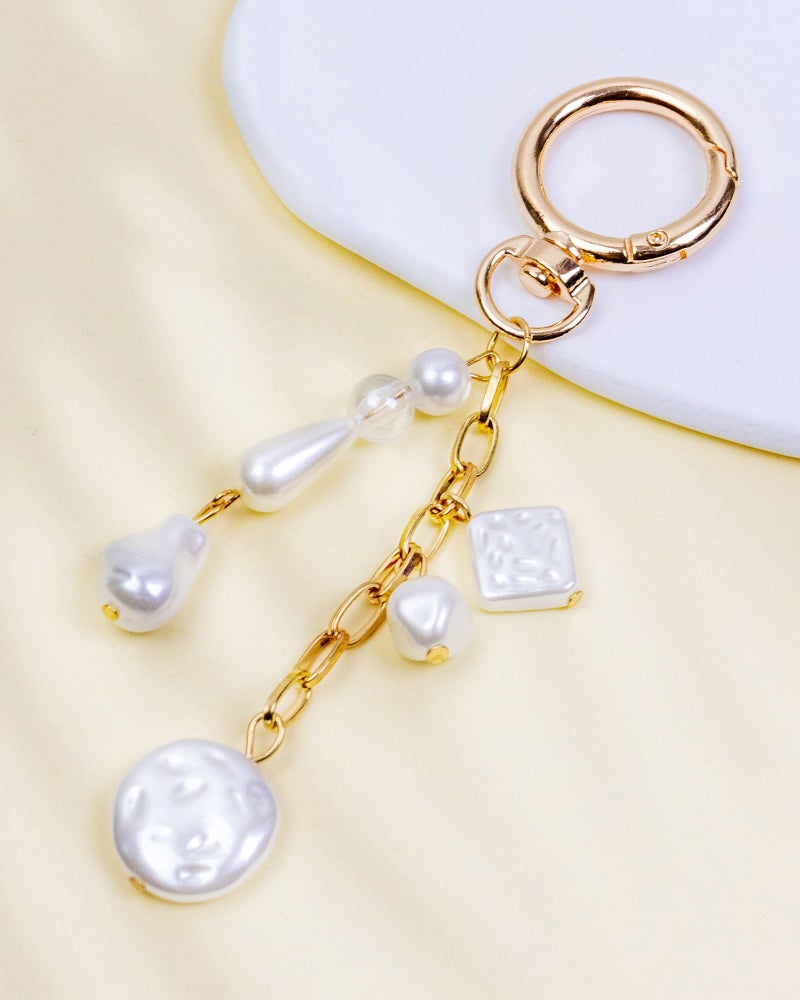 JIMYICLR Gold Beach Bag Keychain Starfish Pearl Seashell Purse Charms for Handbags Cute Bag Charm Accessories for Women - Image 5
