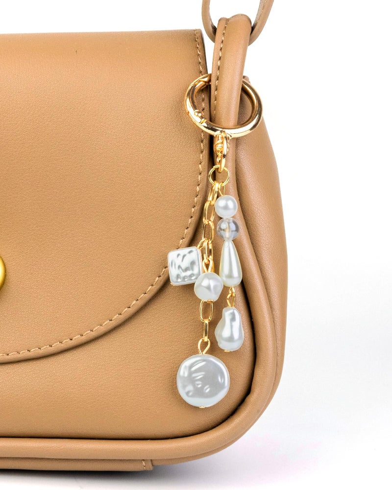 JIMYICLR Gold Beach Bag Keychain Starfish Pearl Seashell Purse Charms for Handbags Cute Bag Charm Accessories for Women - Image 2