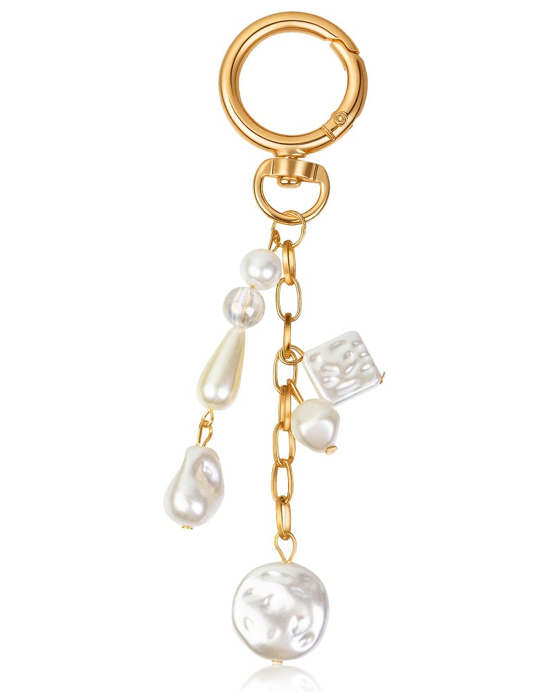 JIMYICLR Gold Beach Bag Keychain Starfish Pearl Seashell Purse Charms for Handbags Cute Bag Charm Accessories for Women - Image 1