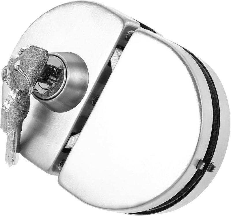 Artibetter قفل باب زجاجي منزلق بدون حفر بمقبض تصميم نصف دائري سهل التركيب - Image 1