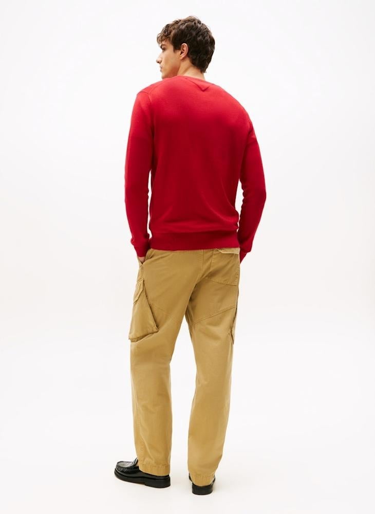 TOMMY HILFIGER Flag Embroidery Crew Neck Jumper - Image 2