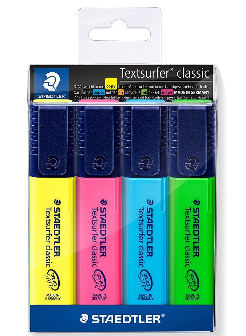 STAEDTLER 4-Piece Textsurfer Highlighter Multicolour  - Image 1