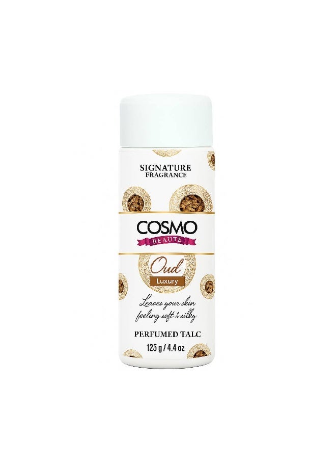 Beaute Oud Perfumed Talcum Powder 125g, Signature Fragrance, Body Powder, Sweat Free