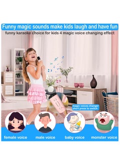 NNEWVANTE Karaoke Machine for Kids, Mini Karaoke Machine for Kids Adults, Portable Bluetooth Speaker with 1 Wireless Microphones,Birthday Toys Birthday Gifts for Girls 4, 5, 6, 7, 8+ Years Old Kid(BLUE)  - Image 2