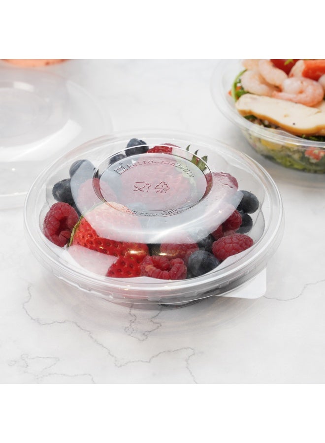 Restaurantware أوعية سلطة قابلة للتصرف سعة 8 أونصات من ثيرمو تيك، 500 وعاء دائري - تتجنب التشققات والتسريبات، مستدام، أوعية سلطة بلاستيكية شفافة، للأطعمة الباردة، الأغطية تباع بشكل منفصل - Image 3