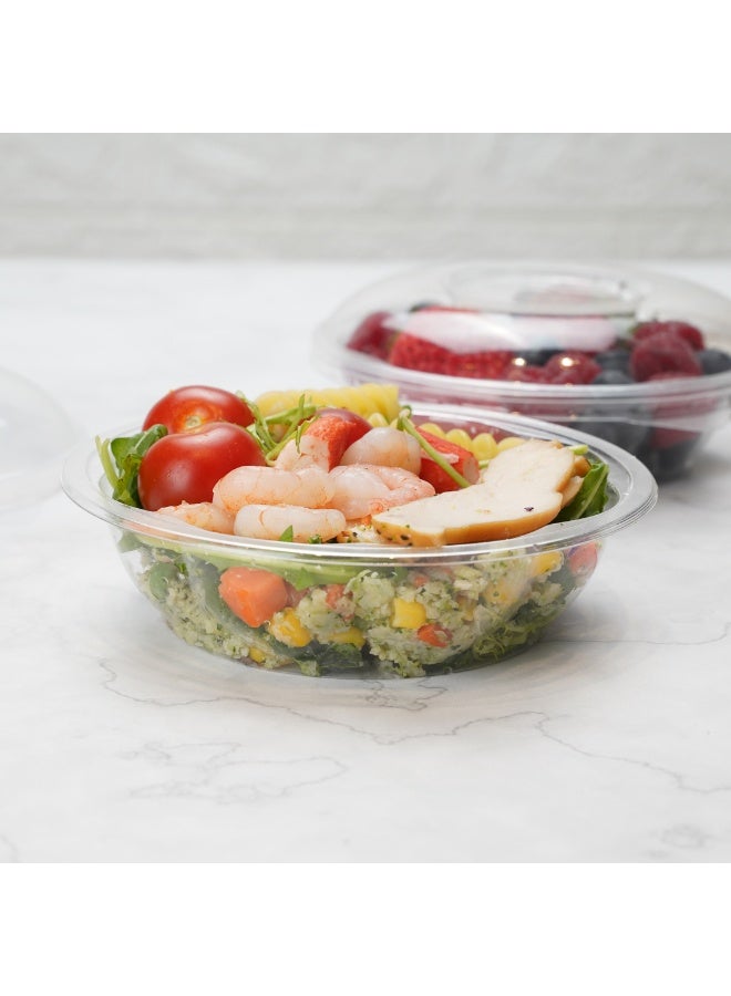 Restaurantware أوعية سلطة قابلة للتصرف سعة 8 أونصات من ثيرمو تيك، 500 وعاء دائري - تتجنب التشققات والتسريبات، مستدام، أوعية سلطة بلاستيكية شفافة، للأطعمة الباردة، الأغطية تباع بشكل منفصل - Image 5