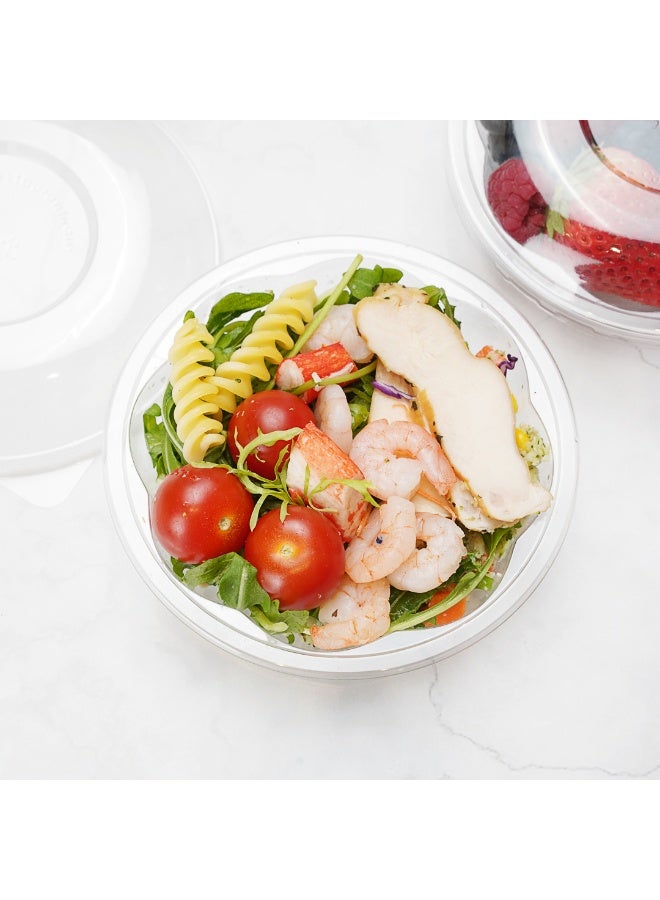 Restaurantware أوعية سلطة قابلة للتصرف سعة 8 أونصات من ثيرمو تيك، 500 وعاء دائري - تتجنب التشققات والتسريبات، مستدام، أوعية سلطة بلاستيكية شفافة، للأطعمة الباردة، الأغطية تباع بشكل منفصل - Image 4