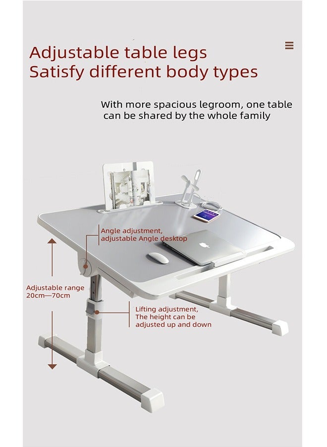 JCB CHIC Portable And Foldable Notebook Computer Desk, Bed Desk, Computer Table, Study Desk, Adjustable Angle And Height, Meeting The Needs of Office Work, Reading And Writing, 60cm×40cm  - Image 4