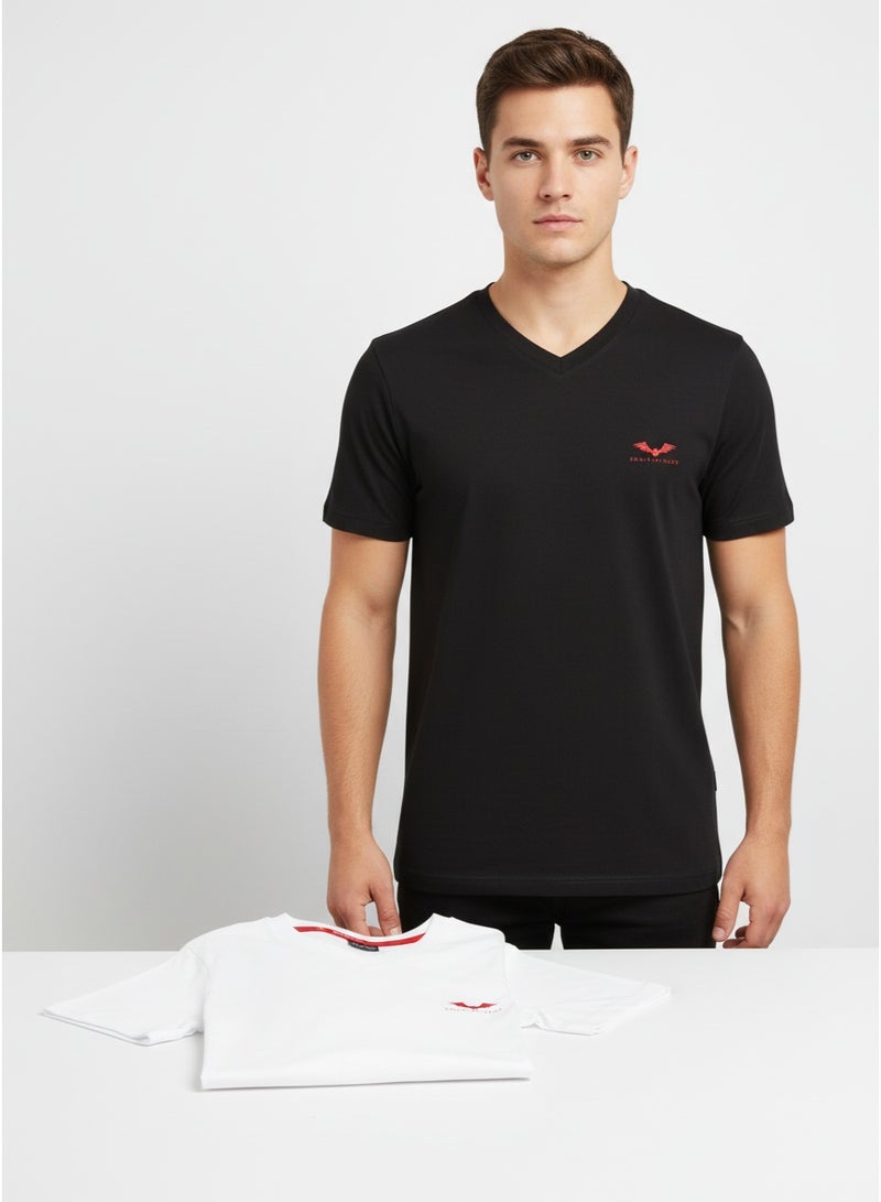 Batman T-SHIRTS MENS BATMAN 2PCS PCK V-NECK SS GB - Image 1