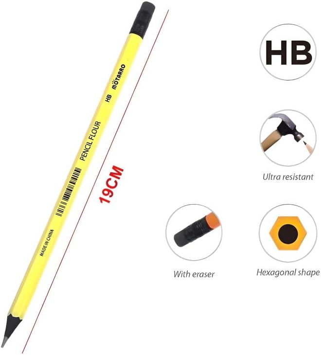 Fitto HB Pencil 19 cm, Ideal for Writing and Drawing, Pack of 12 - Image 2