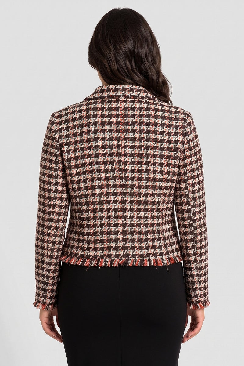 Walter Baker Women Notched Collar Knitted Cardigan, Multicolor - Image 4