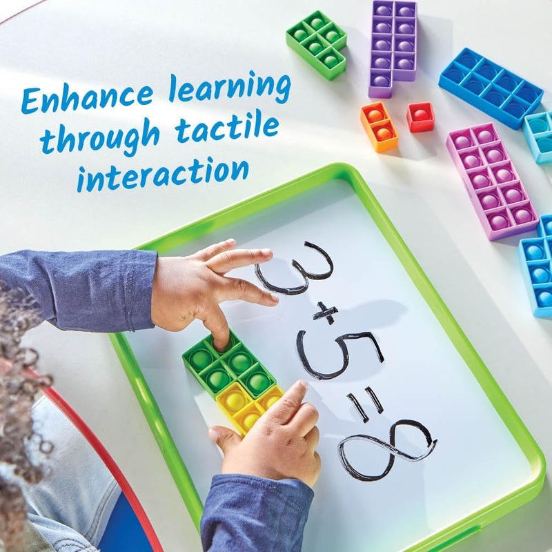 hand2mind hand2mind Early Numeracy Sensory Bubble Poppers Pop Fidget Toys for Classroom Counting Toys Adding  Subtracting Tools for Kids Fraction Manipulatives Montessori Math Materials Fine Motor Toys - Image 5