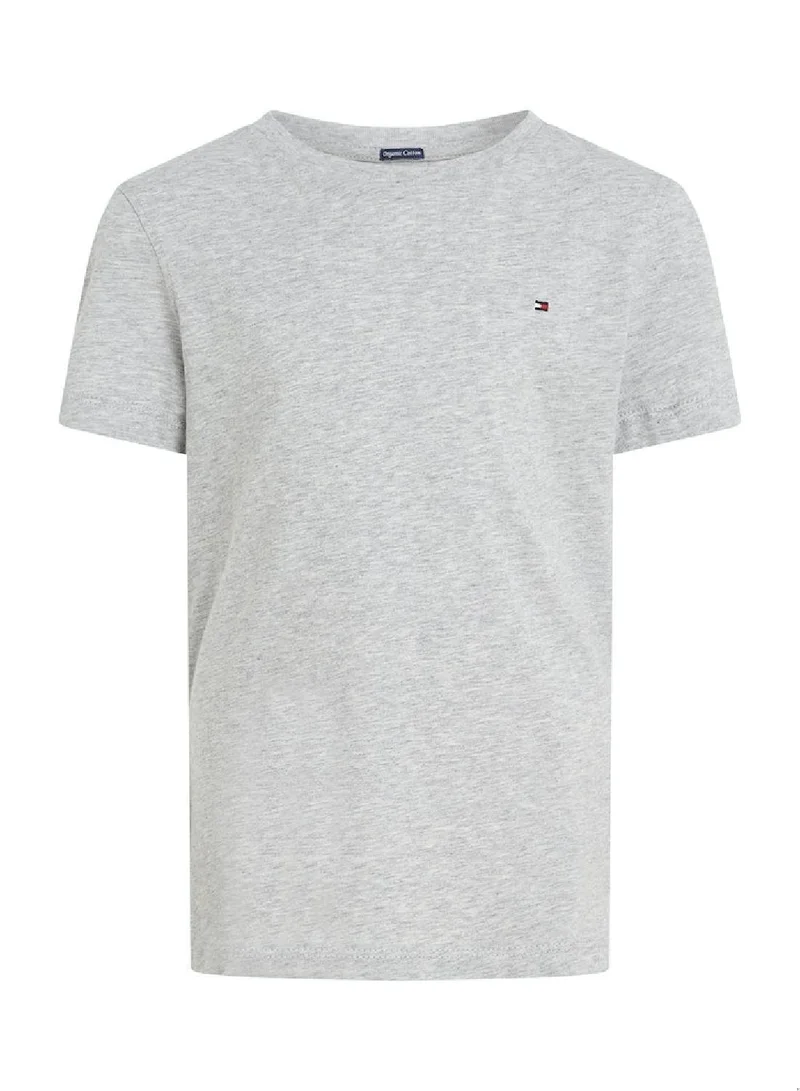 تومي هيلفيغر Boys' Short Sleeves T-Shirt - Cotton, Grey