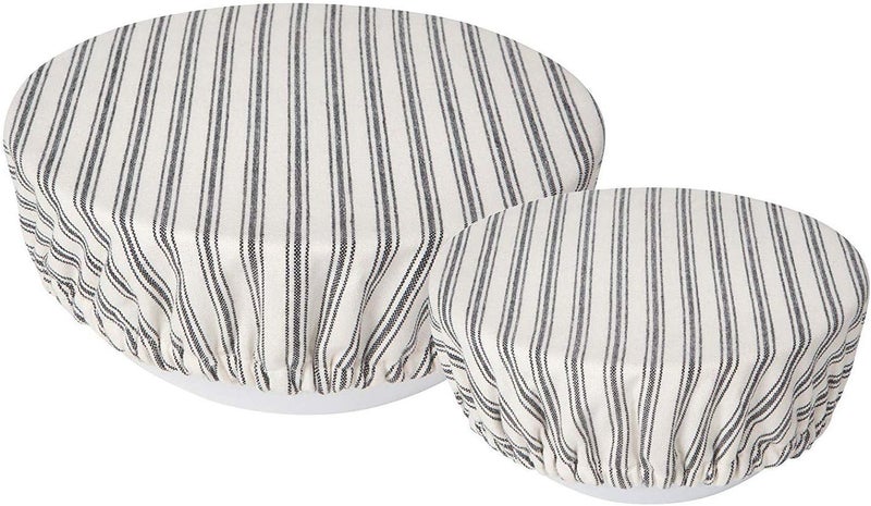 Now Designs Now Designs Ticking Stripe Bowl Cover Set of 2 2023028 - Image 1