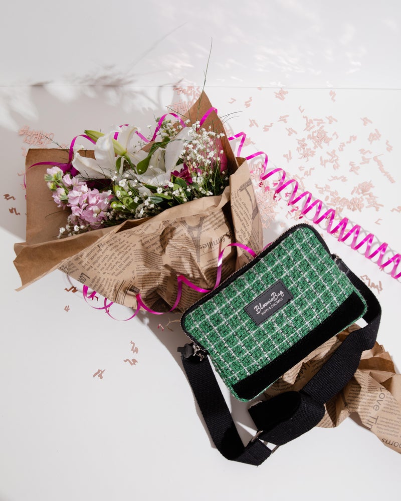 Bloominbag Shepherd Tweed Crossbody Bag - Image 2