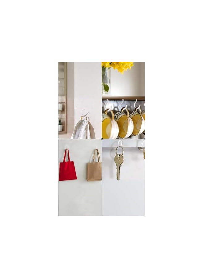 PROMASS promass 90 Pcs White Vinyl Coated Ceiling Hooks Kit - 6 Sizes Screw-in Hooks for Plants, Kitchen, Cups - Versatile Hanging Solutions (1/2 into 1-1/4in)  - Image 2