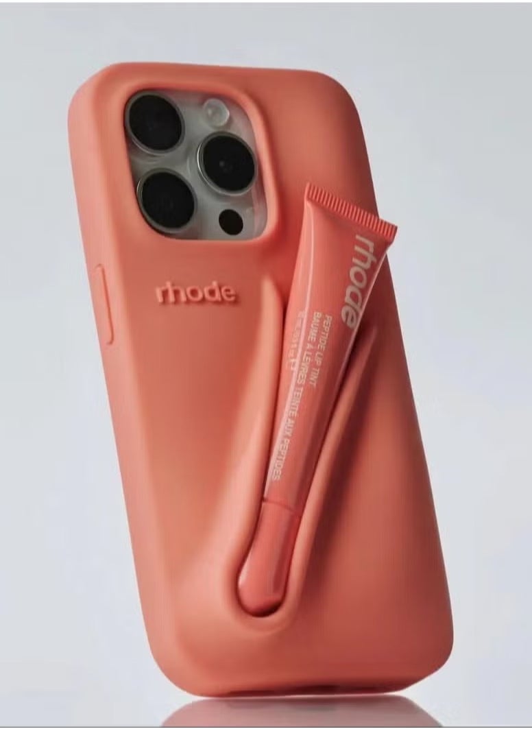 rhode - Peptide Lip Tint (PEACH PIT) + Summer Lip Case Case for iPhone (PEACH PIT) - Limited Edition - Image 1