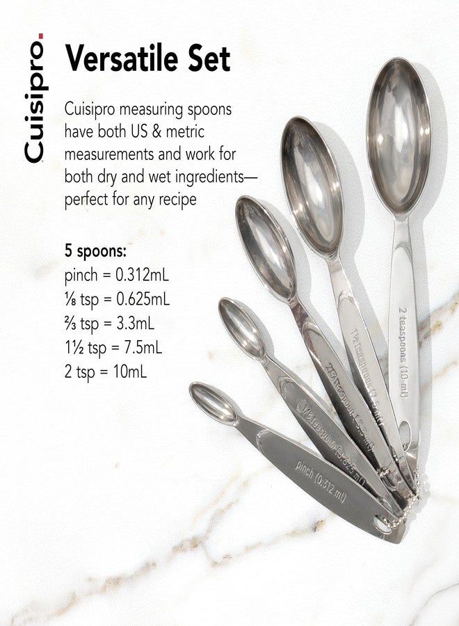 CUISIPRO Odd-Size Measuring Spoon SS 5pc Set - Image 2