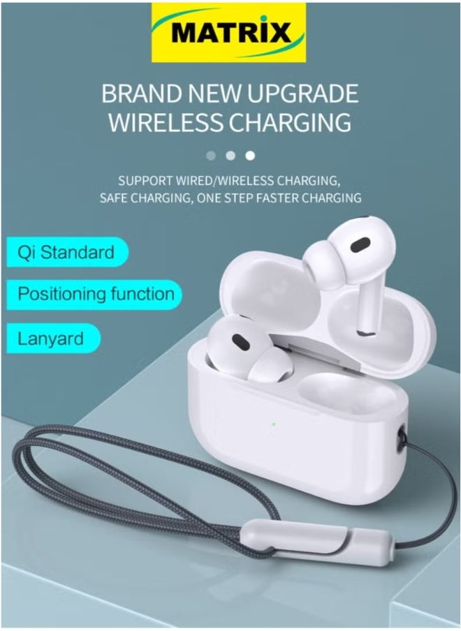MATRIX MX3 Full Function Wireless ENC Noise Reduction Earphones | 5.3 BT Connection - 300mAh Battery Capacity - White  - Image 3