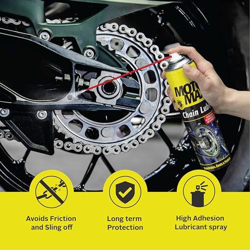 Pidilite WD 40 Maintenance Spray (170 g) with Motomax Chain Lubricant Spray (200ml) Combo Pack | Clean & Lubricate Bike Chains, No Grime Rust Corossion & Friction, Silent and Smooth movement, Enhance Life - Image 4