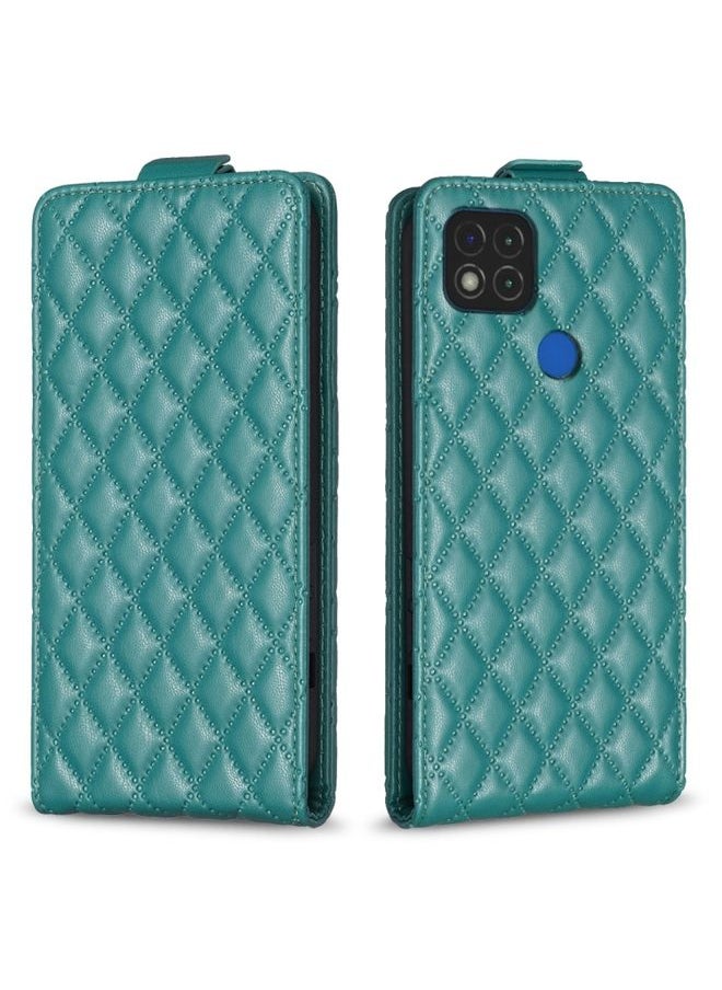 HuHa Case Cover For Xiaomi Redmi 9C Diamond Lattice Vertical Flip Leather Phone Case Green 