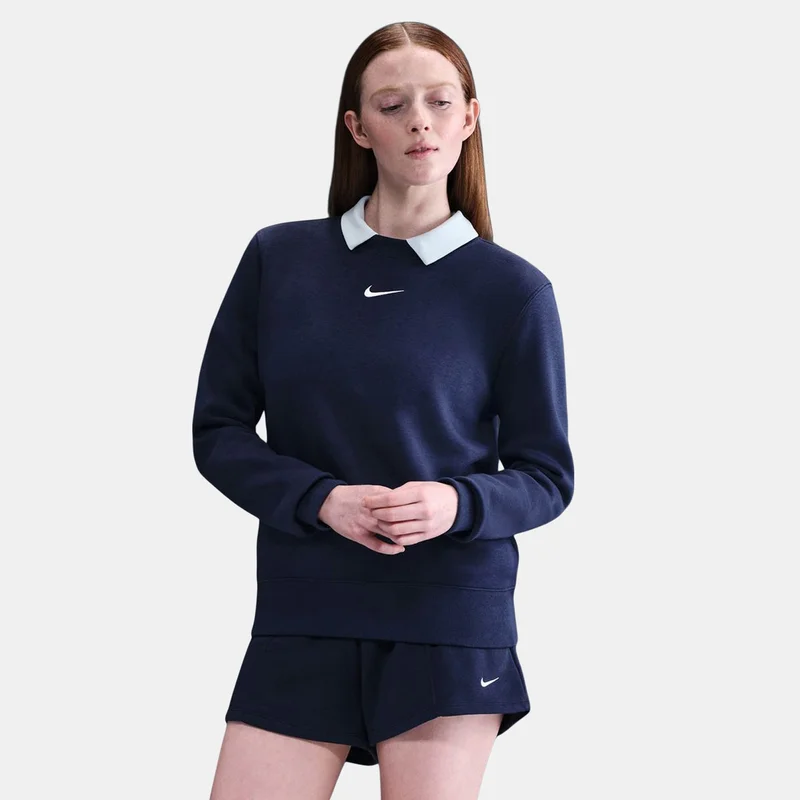 Nike Blue Women's Sportswear Phoenix Fleece Sweatshirt for Women | Best Price UAE