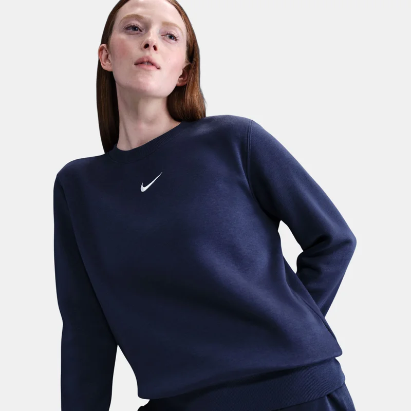 Nike Blue Women's Sportswear Phoenix Fleece Sweatshirt for Women | Best Price UAE