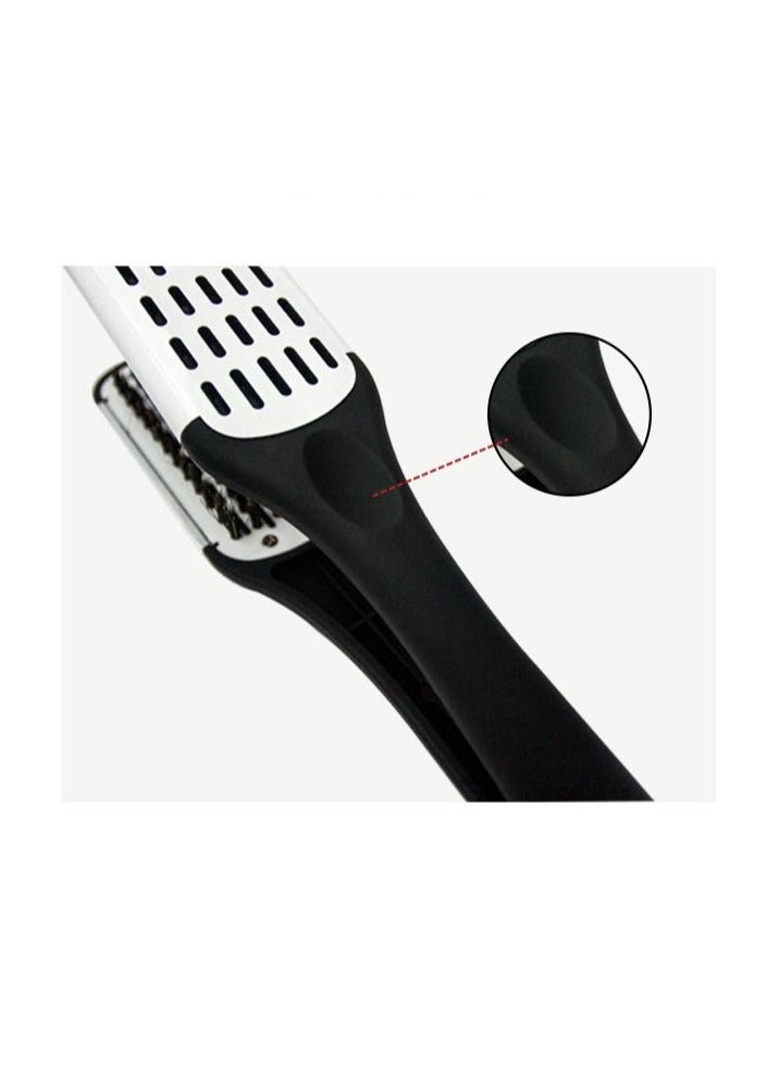 Generic - Hair Straightening Brush, V-Shape Styling Comb, Flat Iron Comb for Smoothing and Straightening Hair - Image 1