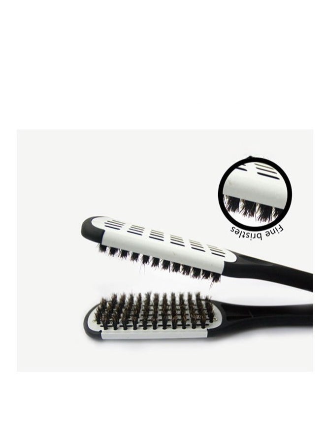 Generic - Hair Straightening Brush, V-Shape Styling Comb, Flat Iron Comb for Smoothing and Straightening Hair - Image 1