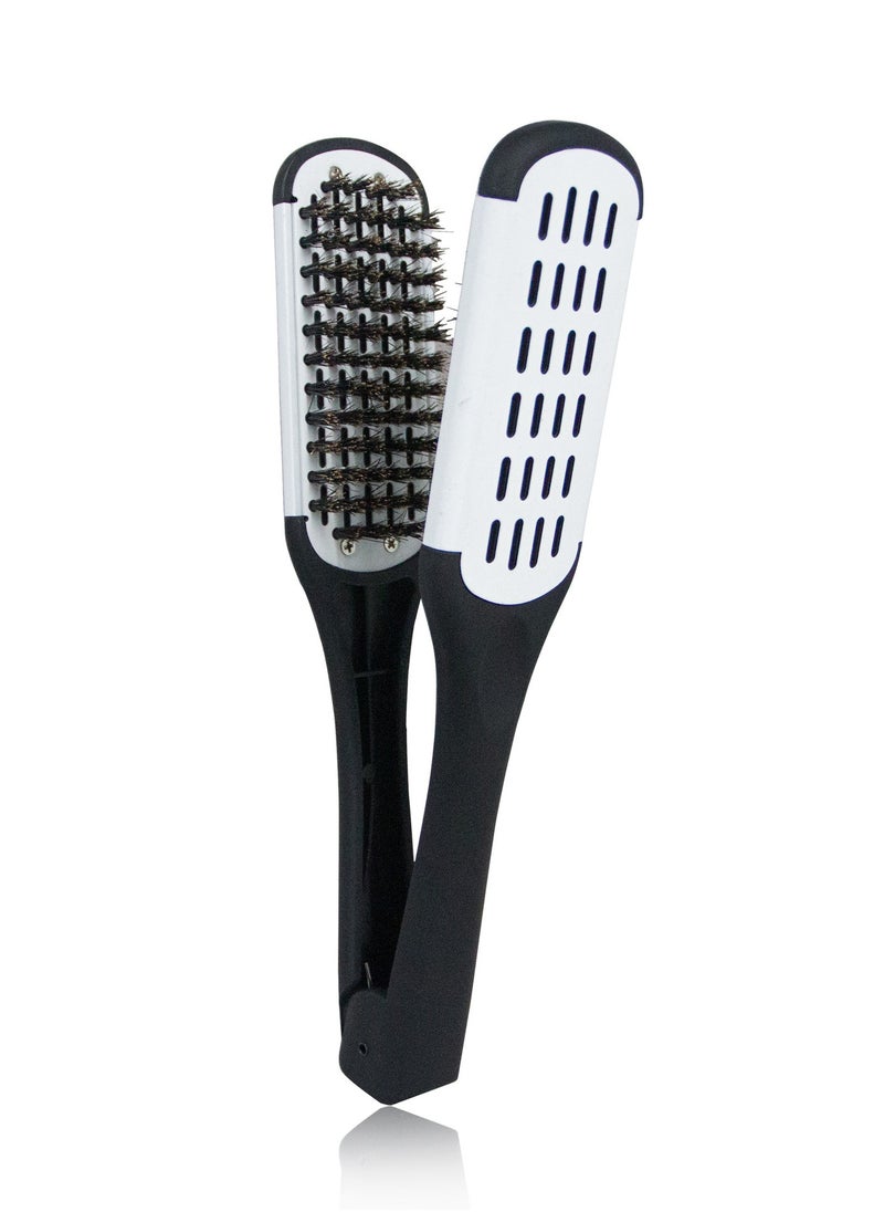 Generic - Hair Straightening Brush, V-Shape Styling Comb, Flat Iron Comb for Smoothing and Straightening Hair - Image 1