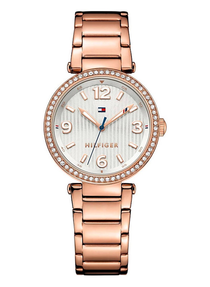 TOMMY HILFIGER ROUND ANALOG WOMEN'S SILVER & WHITE CASE WATCH - 1781590 - pzsku/Z26076CAC2ABF1633E6BFZ/45/_/1730190451/d5cfdd7b-64eb-4350-a8a0-1610b8f2da37
