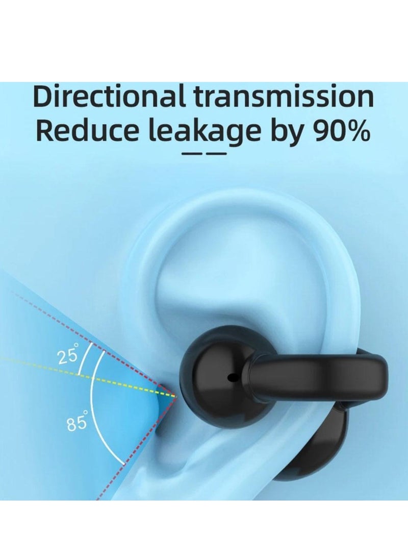 Bluetooth 5.4Wireless Earbuds Ear Clip Bone Conduction Headphones Sport-Head(Black) - Image 2