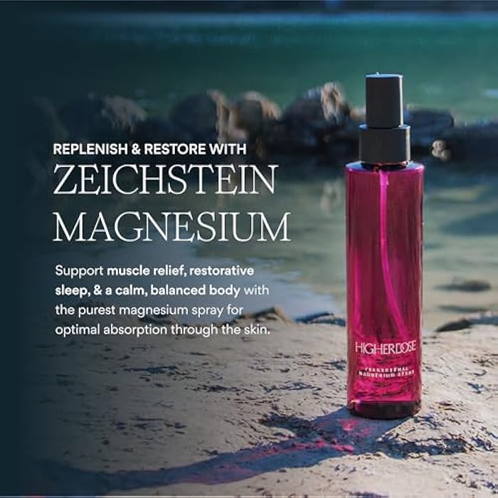 HigherDOSE Transdermal Magnesium Spray - Purified Water & Sea Salt Body Spray for Muscle Recovery, Mood Support & Hormone Balance - Relax and Absorb Electrolytes (5 Fl Oz) (Packaging May Vary) - Image 4