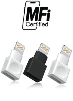 SYOSI Lightning Extender Adapter, 3Pack Apple MFI Certified Phone Charger Extension Cable, Male to Female Dock Extender Compatible with iPhone, iPad, iPod Transfer Audio Video Data Charging  - Image 1