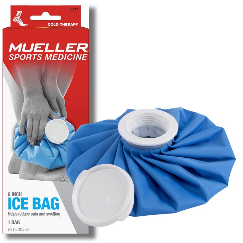 MUELLER Sports Medicine Reusable Ice Pack, 9" Bag, Cold Bag for Injuries and Pain Relief, Cold Therapy, Blue - Image 1