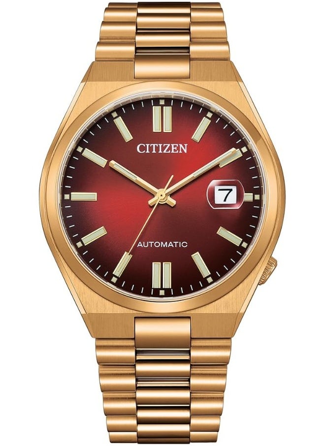 CITIZEN Men's Tsuyosa Analogue Automatic Red Dial Rose Gold Tone Watch - NJ0153-82X  - Image 1