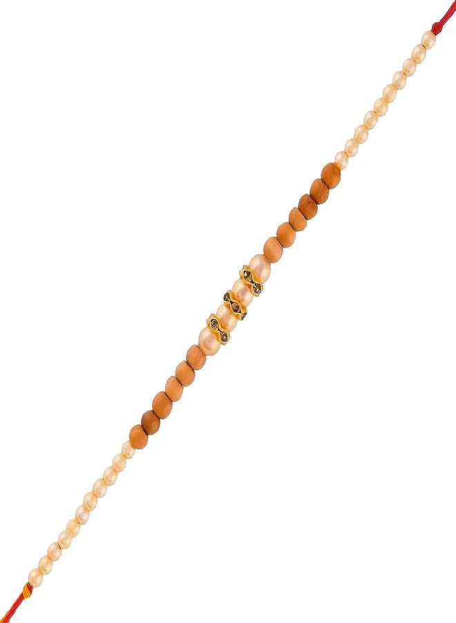 AR Eyewar Multicolor Pearl Rakhi Set For Brother Sister (R21AR1051)