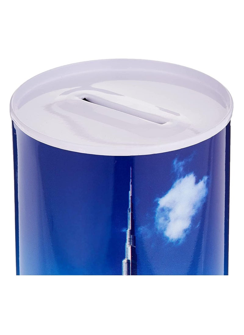 ECVV - Coin Box, Bank Money Saving Jar Tin Box Containers 7.5 X 10.5 Cm, Assorted Design - Image 1