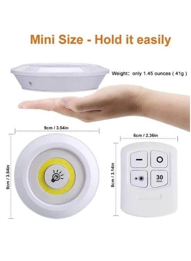 TIGER 3 Pack Wireless Under Cabinet LED Night Lamps with Remote Control – Battery Powered, Dimmable, Adjustable Brightness – Touch Sensor Lights for Kitchen, Closet, Wardrobe, Wall, Bedroom – Easy Installation, Energy Efficient, Home Lighting - Image 5