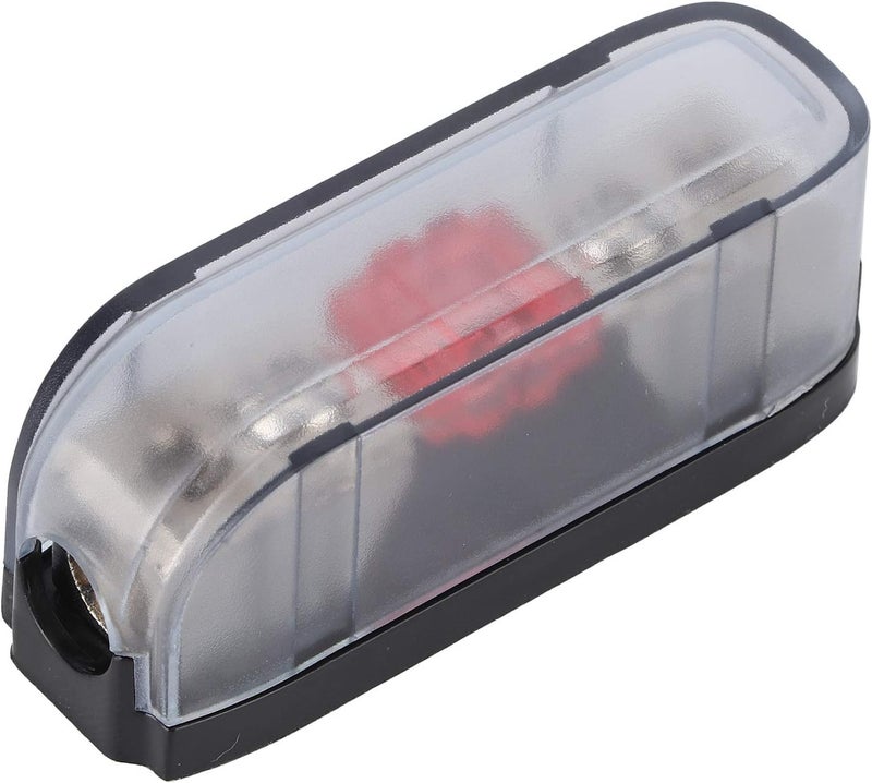Aramox Fuse Holder, Plastic Zinc Alloy Plating with Removable Transparent Cover for Car Boat RV, 8GA Wire Size Suitable for 32V DC (Red 150A) - Image 4