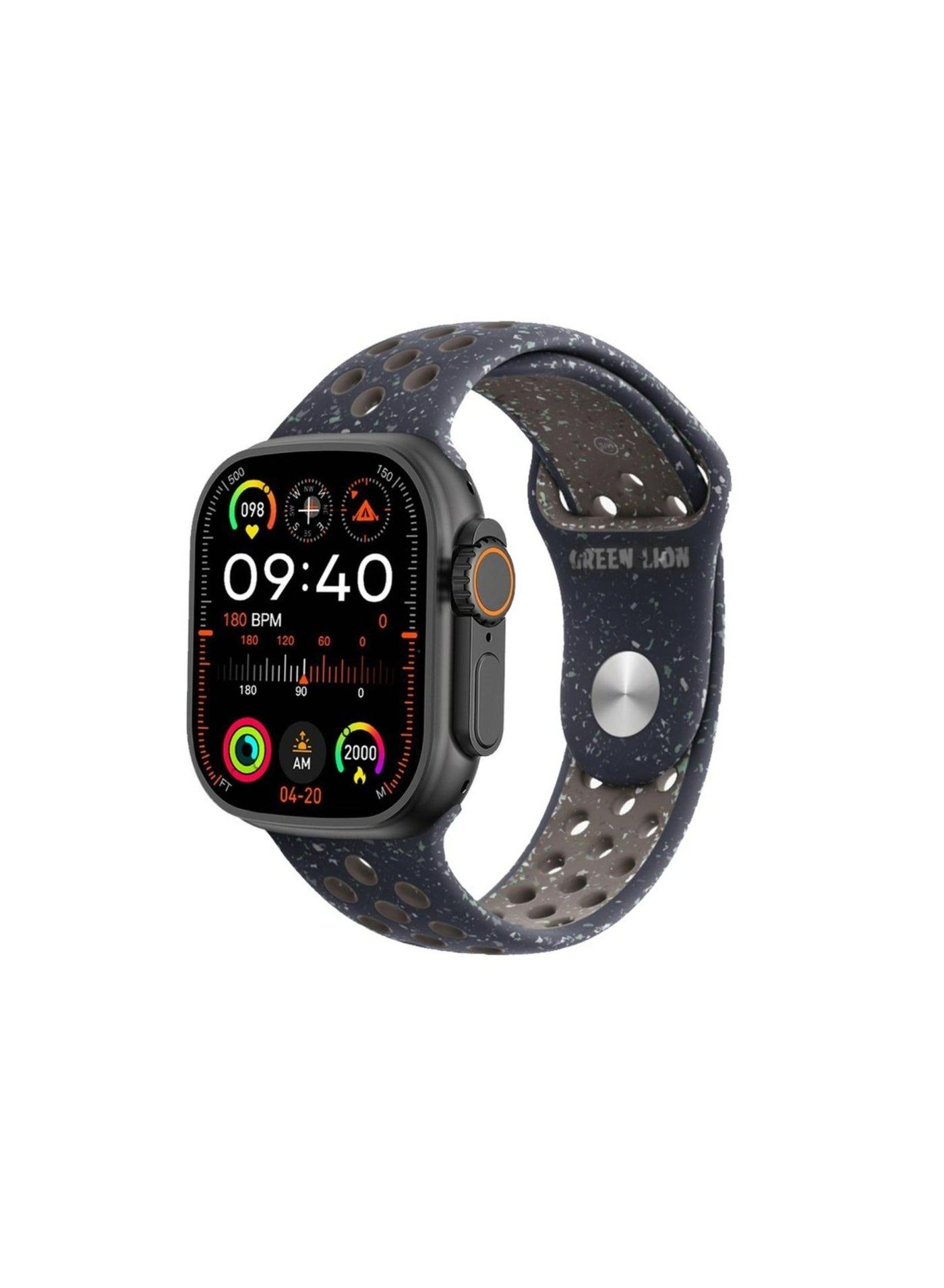 GREEN LION Ultra Active Smart Watch (Midnight Sky Nike Sport+ Nylon) with 10 days standby, Bluetooth 5.0 and Double Tap Function_Black