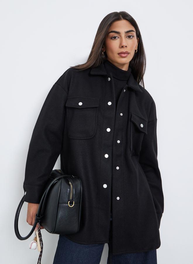 ستايلي جاكيت فضفاض طويل - Image 3