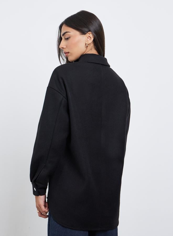 ستايلي جاكيت فضفاض طويل - Image 5