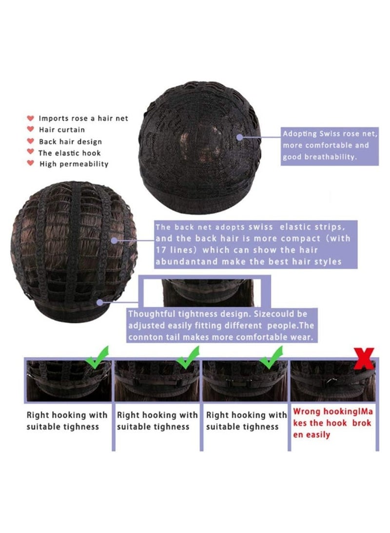 Estelle Hair Long Wavy Wig With Bangs High Synthetic Heat Resistant Wigs Curly Wavy Hair Wigs for Women Girls Beauty Fashion Natural Looking Curly Hair (long, loose curly dark brown) - Image 4